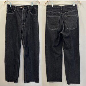 H&M High-Waisted Wide Leg Jeans - Classic Black